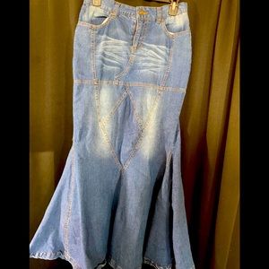 Beautiful, Long Detailed, Jean Dress